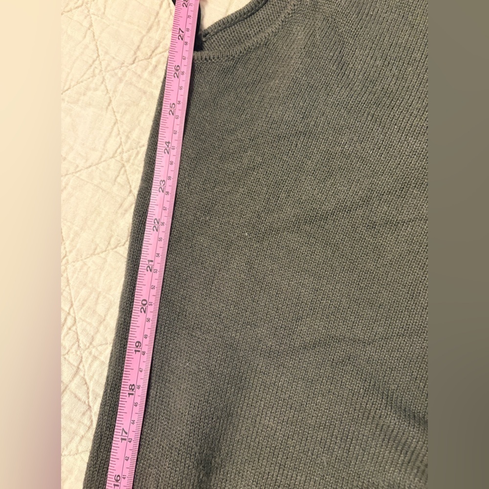 MICHAEL Michael Kors Long Sleeve Army Green Dolman Sweater High Low Size Large - Picture 9 of 9